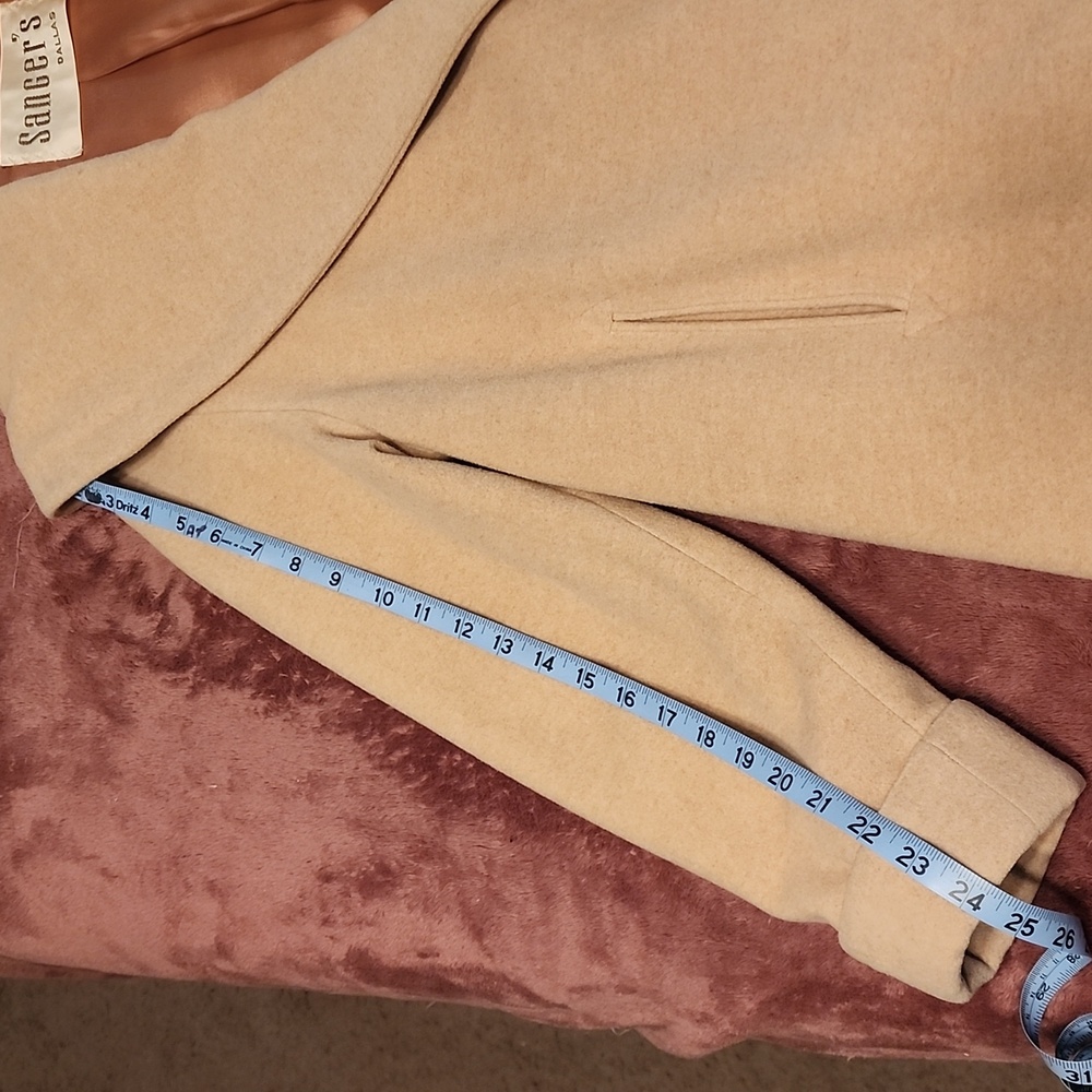 Vintage Sanger's Dallas Elegant Cream Women's Cashmere Coat - Picture 7 of 15